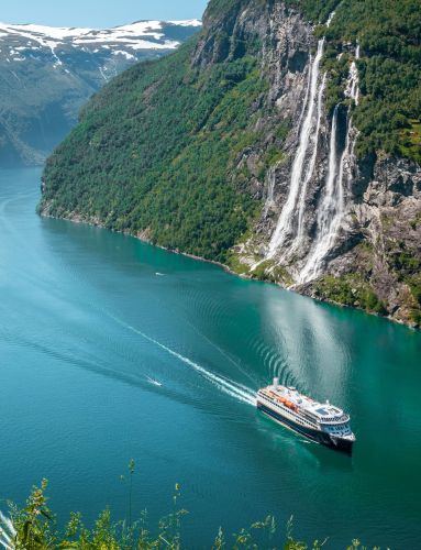 Havila ship in Geiranger