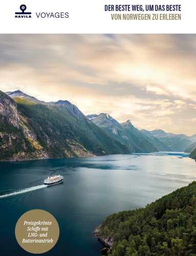 Begeben Sie sich mit Havila Voyages auf eine unvergessliche Reise entlang der norwegischen Küste. Unsere neuen Schiffe, die mit Erdgas und Batterien betrieben werden, verbinden modernen Luxus mit Nachhaltigkeit. Erleben Sie Norwegens atemberaubende Landschaft, einschließlich majestätischer Berge und Nordlichter, durch Panoramafenster. Genießen Sie unsere einzigartige Küche mit lokalen Köstlichkeiten und komfortable, geräumige Kabinen mit Panoramablick. Unser Team, das sich einem außergewöhnlichen Service verschrieben hat, sorgt für eine aufschlussreiche und denkwürdige Reise.