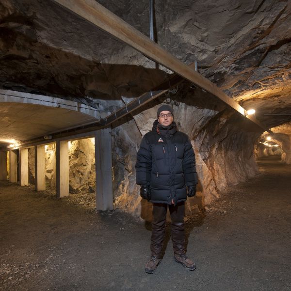 Andersgrotta. A shelter deep in the mountain in Kirkenes.