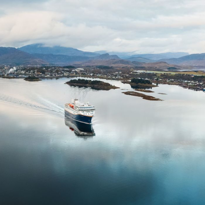 Havila Capella at sea outside Brønnøysund