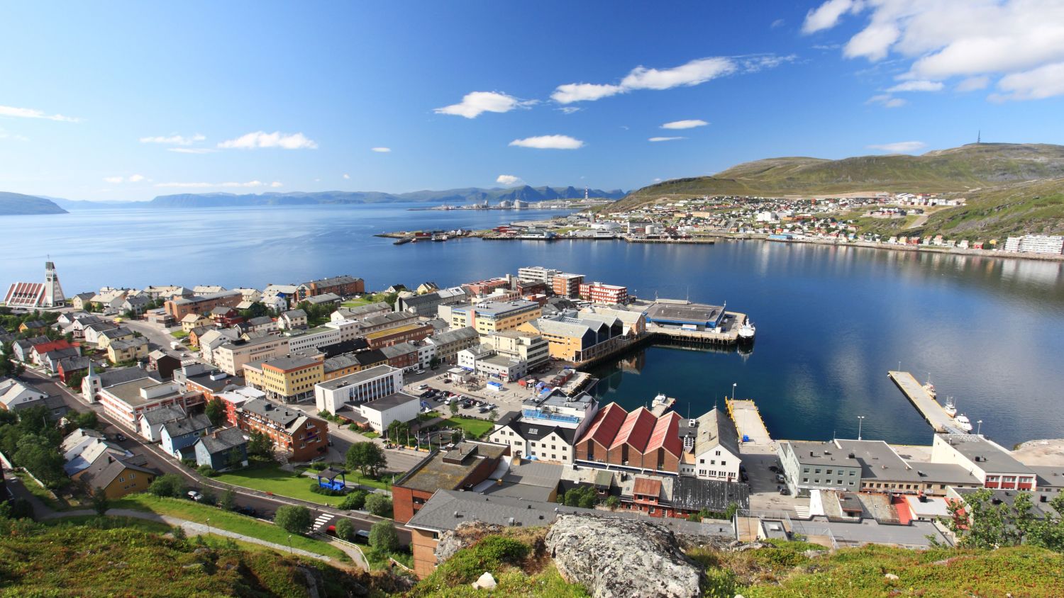 Port of Hammerfest in summer