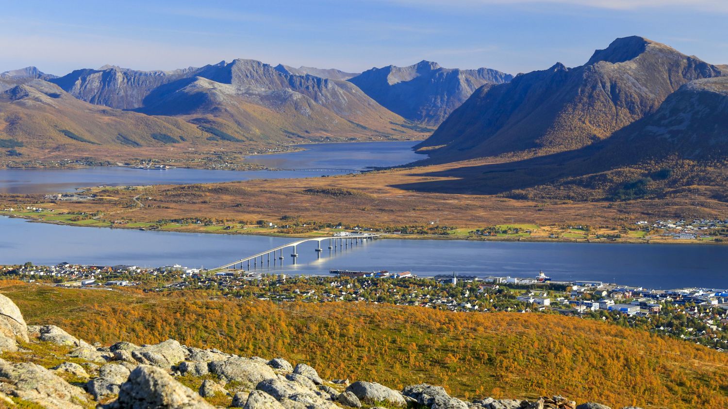 Sortland seen from the moutain