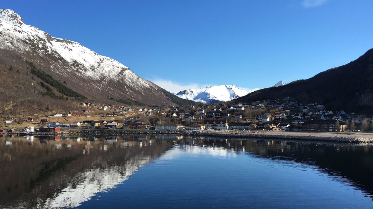 Port of Ørnes. Small town in northern Norway.