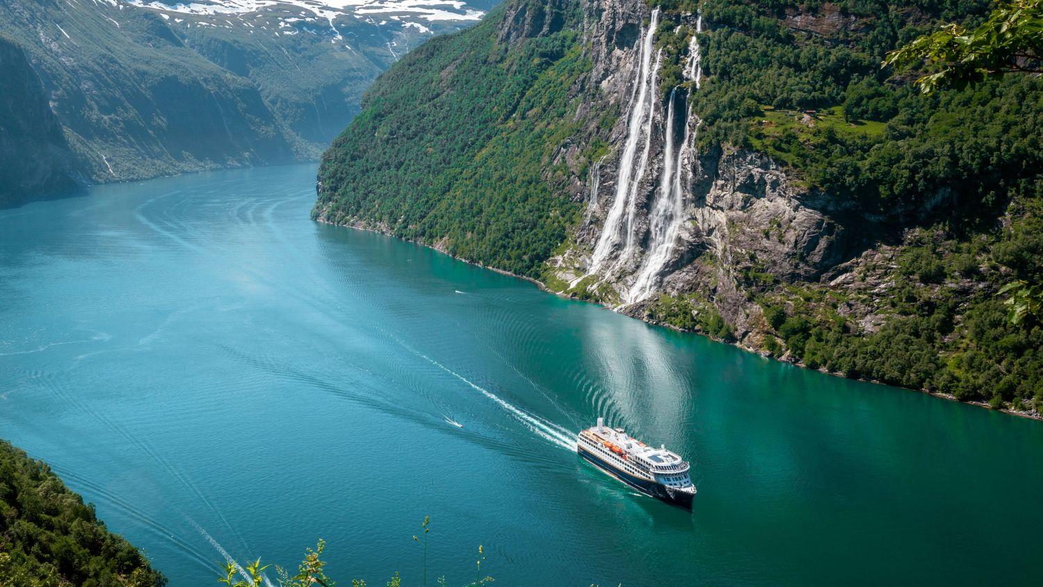 Havila ship in Geiranger