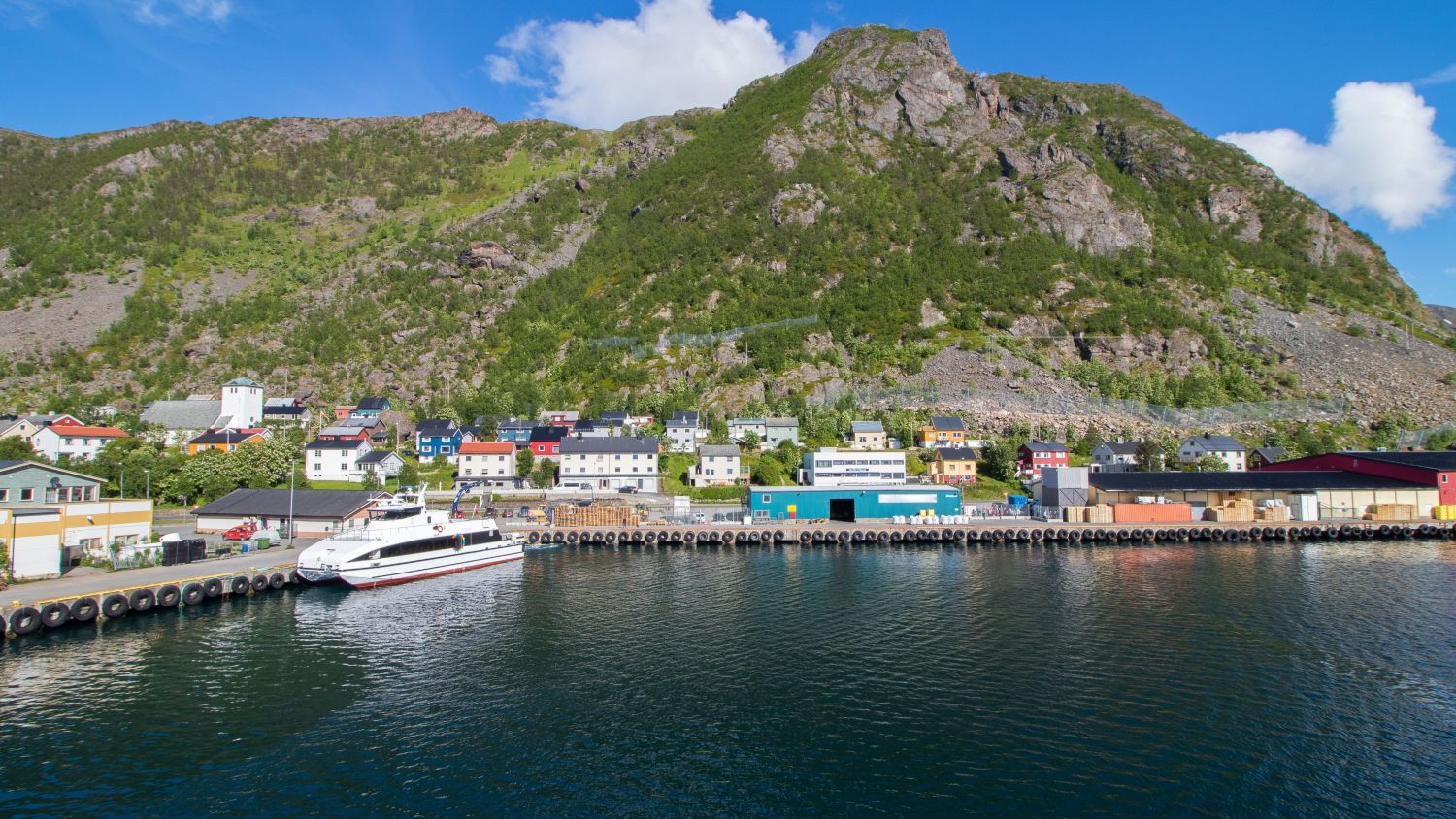 Port of Øksfjord. Small town in Northern Norway.