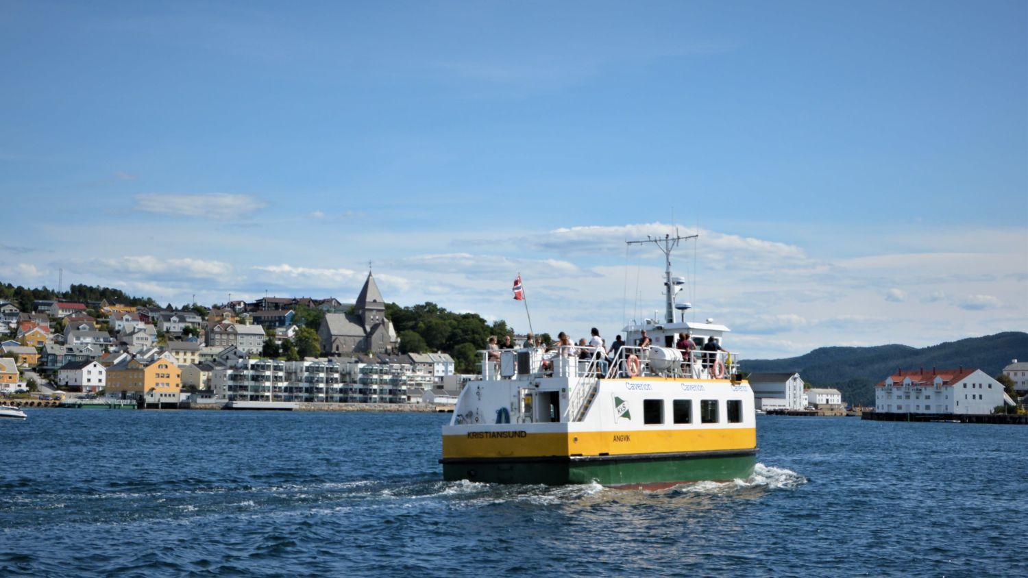 The tiny and traditional passenger boat in Kristiansund