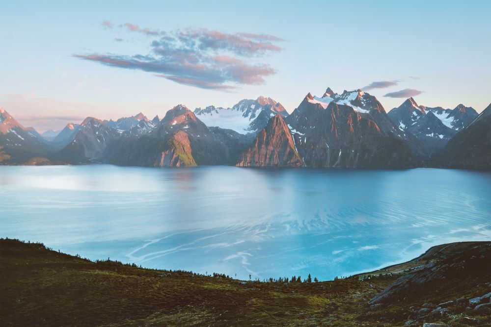 lyngen alps mountain landscape tromsø