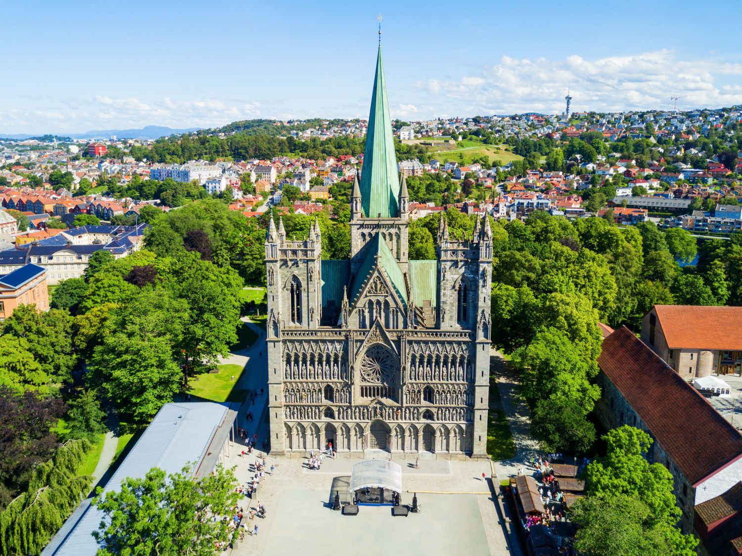 Trondheim Nidaros Church in Norway with Havila Voyages