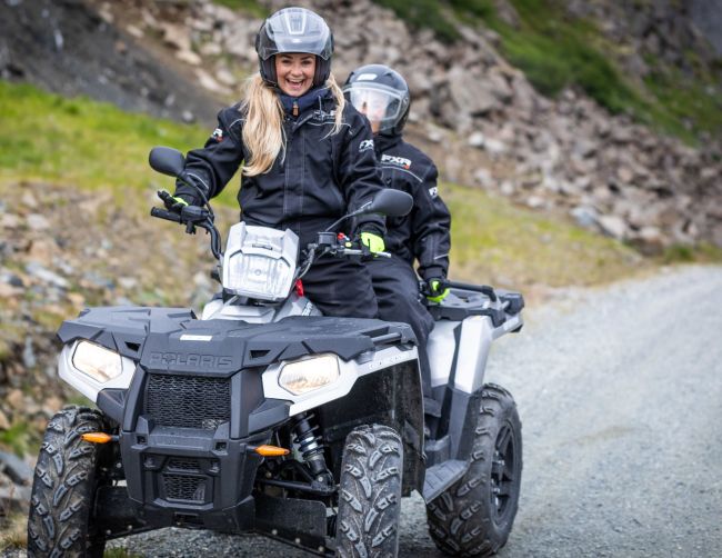 Quadbiking at the Northcape in the summer