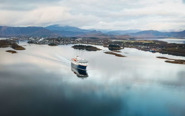 Havila Capella at sea outside Brønnøysund