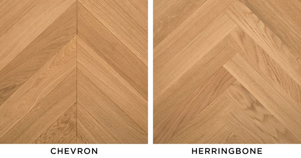 Chevron vs Herringbone patterns in timber flooring