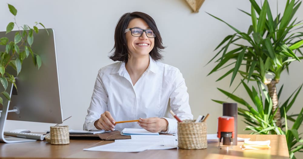 Office plants can help keep your mood high and your air clean!