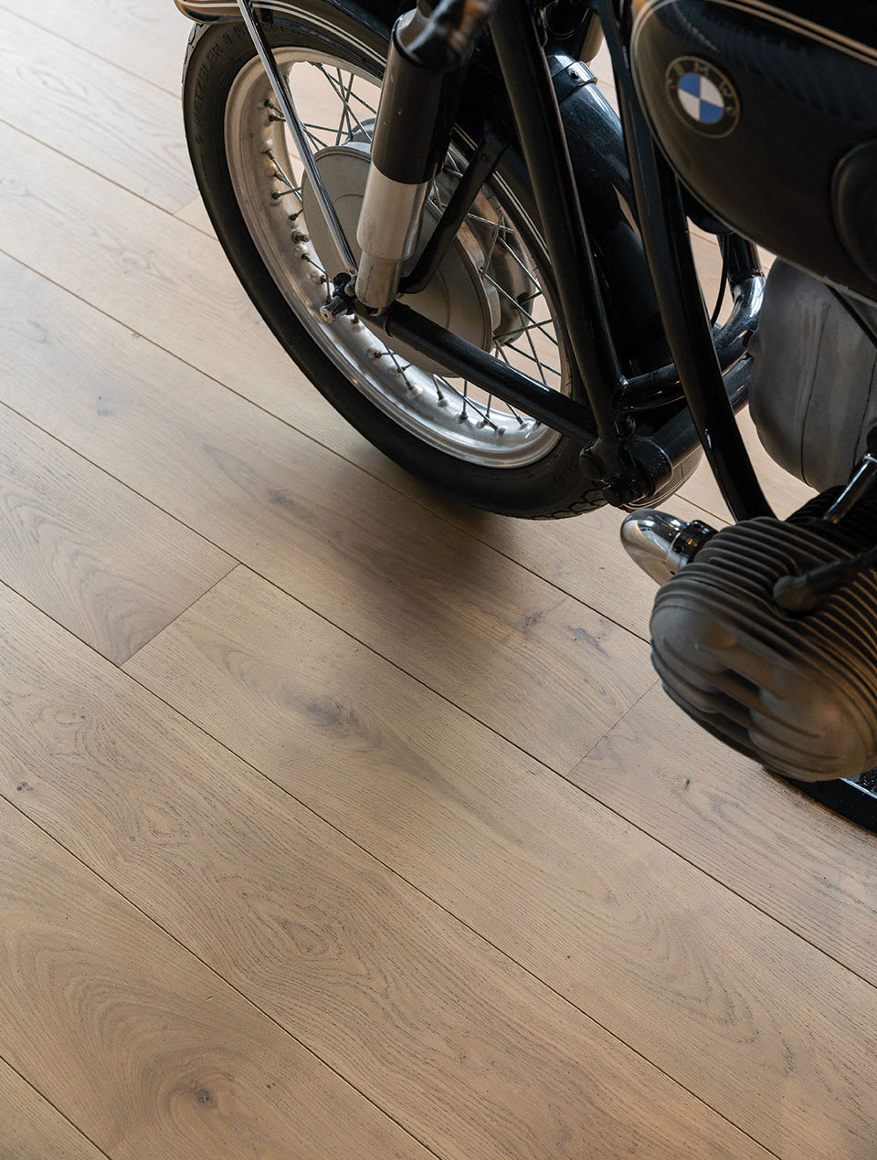 Havwoods Amendo timber flooring featured in the BMW Motorrad Showroom