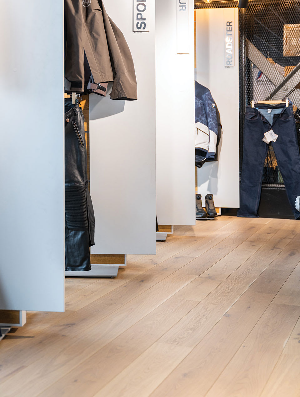 Havwoods Amendo timber flooring featured in the BMW Motorrad Showroom