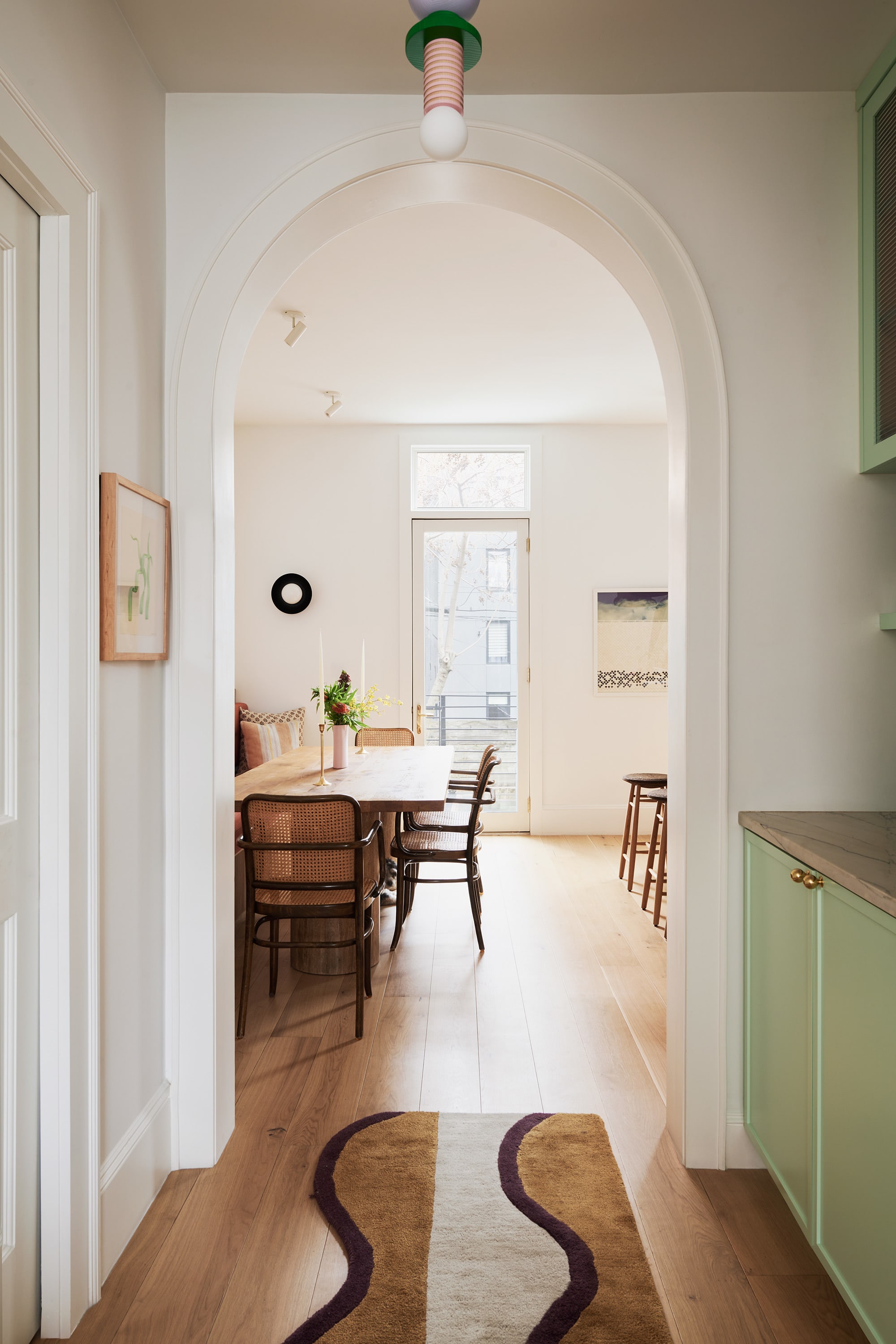 hallway with wood floors