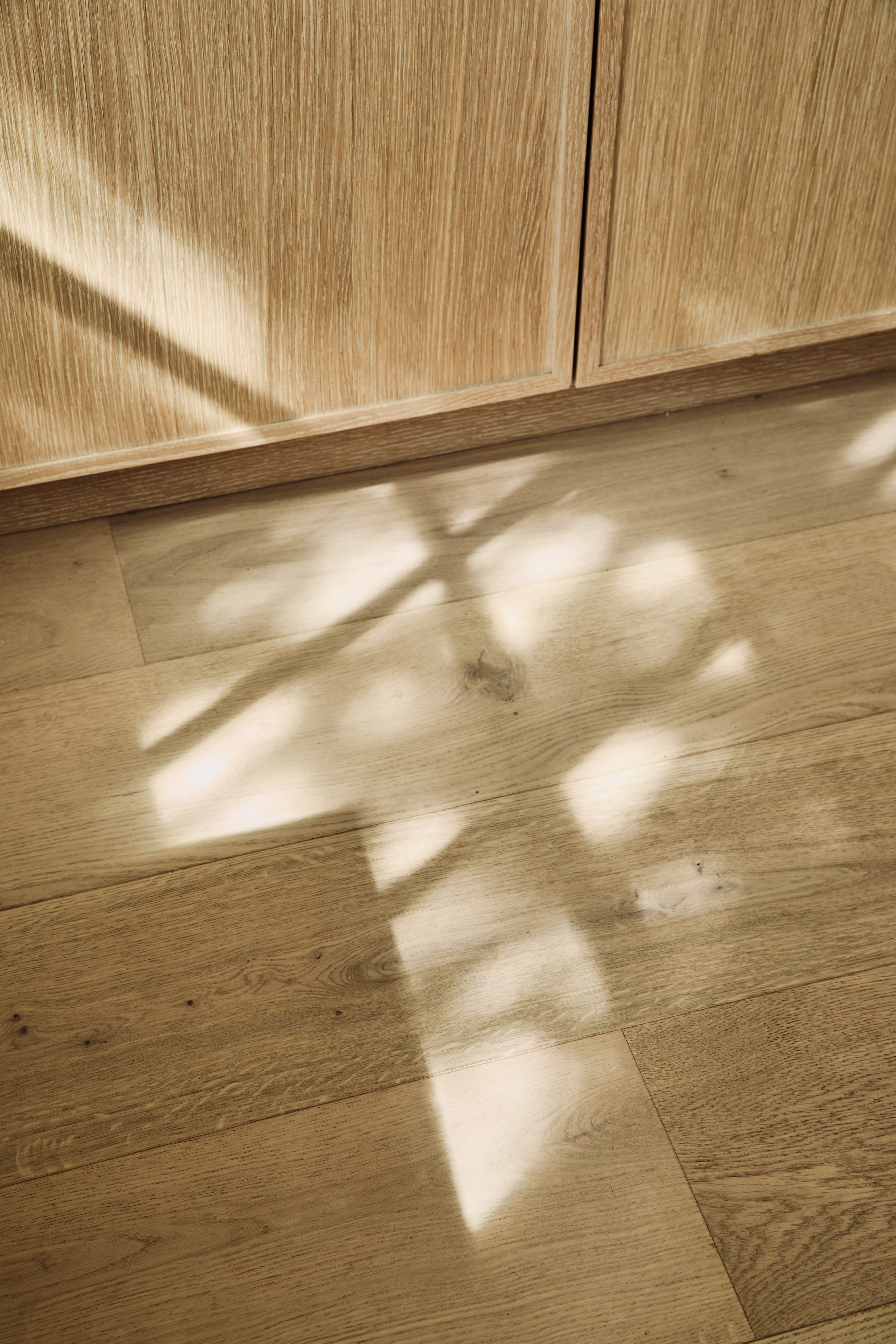 close up of blond wood floor