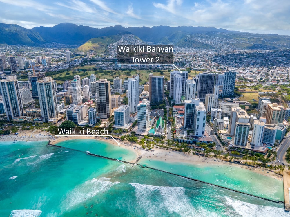 Waikiki Banyan 36th-floor unit