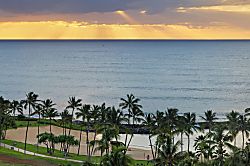 Beach Villas at Ko Olina O-1105 - Savor the twilight view from the lanai.