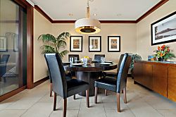 Beach Villas at Ko Olina O-1105 - Dining space seats six and provides connection to both kitchen and living area.