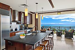 Beach Villas at Ko Olina O-1105 - The view from the kitchen looking to the lanai and beyond.