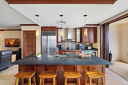 Beach Villas at Ko Olina O-1105 - The kitchen island seating for visiting with the chef and casual meals.