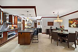 Beach Villas at Ko Olina O-1402 - Spacious kitchen with island and dining area, perfect for family gatherings.