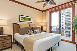 Beach Villas at Ko Olina O-521 - The primary guest bedroom for a restful night of sleep on a king bed.