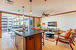 Beach Villas at Ko Olina O-521 - The open area offers a TV for your favorite shows.