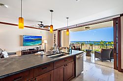 Beach Villas at Ko Olina O-603 - Spacious Kitchen to gather while enjoying the views