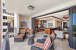 Beach Villas at Ko Olina O-603 - Spacious lanai with access right into the kitchen