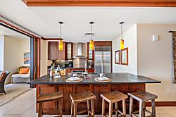 Beach Villas at Ko Olina O-603 - Elegant Kitchen with Breakfast bar