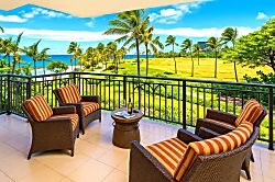 Beach Villas at Ko Olina B-308 - This lanai is a canvas of calm—stitched with ocean light, forest edges, and breezes that s