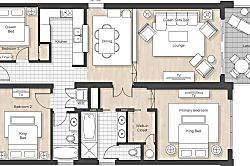 Ocean Villas at Turtle Bay 106 - Floor plan