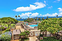 Maui Eldorado F204 - Main Pool View - from the Patio