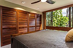 Surf and Racquet 1-206 - Guest Bedroom with Custom Closet and Mahogany Doors