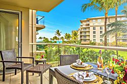 Honua Kai Hokulani 242 - The open lanai lets you enjoy the fresh Maui air while overlooking the resort grounds and