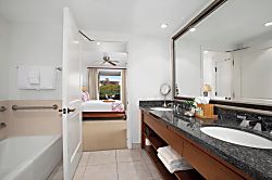 Honua Kai Konea 334 - Spacious master bath with granite counter, double sinks, and open flow