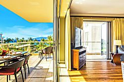 Honua Kai Konea 439 - The shaded balcony offers the perfect retreat for meals or cocktails, with space to spread