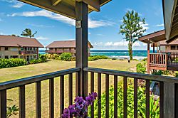 Hanalei Colony Resort E3 Kauai Rental - Lanai view.