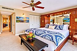 Wailea Elua 2103 - Comfortable primary bedroom featuring a plush king bed and island-inspired decor.