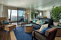 Lauloa 212 - Your paradise view! Enjoy our inviting living room, perfectly framed by stunning ocean sce