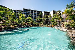 Aston Kaanapali Shores 1G4 - The property features a stunning tropical pool area with crystal-clear waters, lush landsc