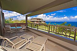 Kapalua Ridge Villas 2422 - The large, private lanai is the perfect place for evening cocktails