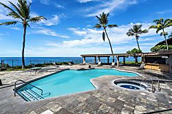 Kanaloa at Kona 1606 - One of the resort pools sits right at the water's edge, hot tub included.