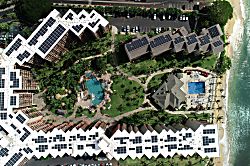 Aston Kaanapali Shores 619 - A stunning beachfront resort complex featuring lush tropical landscaping, multiple swimmin