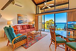 Napili Point NAP-C42 - Panoramic views stretch across the sea, framed by soaring windows and cozy lounge seating