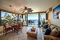 Papakea A301 - Relax in a bright living and dining space that flows seamlessly to the sea.