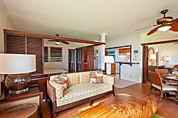 Hanalei Colony Resort K4  - There are sliding shoji screens to separate both bedroom spaces from the living room and p
