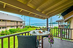 Hanalei Colony Resort K4 steps to the beach - From your shady private lanai you can enjoy