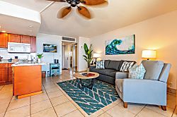 Kihei Beach Fourth Floor Condo - Living area